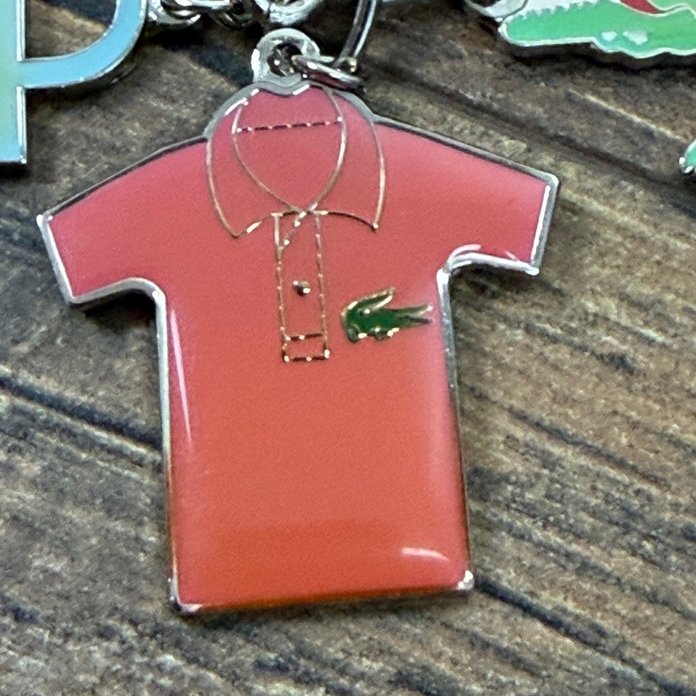 Lacoste Nordstrom TBD Enamel Charm Keychain Multicolor 5pc - Picture 3 of 10